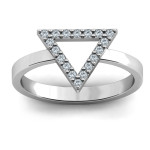 Yaffie ™ Custom-Made Personalised Triangle Ring with Accents.