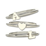 Customizable Midi Initial Ring - Yaffie ™ Personalised Stackable Design