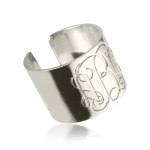 Yaffie™ Customised Monogram Cuff Ring with Personalization