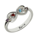 Yaffie ™ Custom Made Personalised Infinity Nameplate Rings for Women
