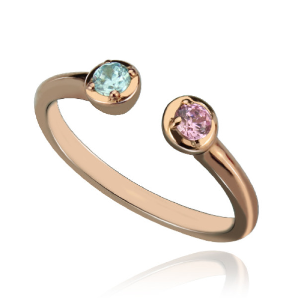 Yaffie ™ Customizable Dual Birthstone Ring - Personalised Just for You