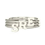 Yaffie ™ Custom Midi Initial Ring for Women - Personalised Solution