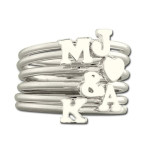 Customizable Midi Initial Ring - Yaffie ™ Personalised Stackable Design