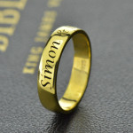 Yaffie ™ Custom Personalised Engraved Promise Name Rings
