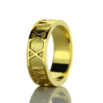 Yaffie ™ Custom-Made Personalised Rings with Roman Numeral Date Design