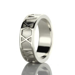 Yaffie ™ Custom Personalised Band Ring with Roman Numerals