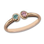 Yaffie ™ Customizable Dual Birthstone Ring - Personalised Just for You