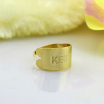 Customised Cuff Rings with Engraved Names - Yaffie ™ Personalised Designs