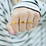 Yaffie ™ Custom-Made Stackable Initial Ring with Personalization