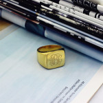 Yaffie ™ Custom-Made Personalised Monogram Initial Ring for Fashionable Style