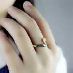 Yaffie ™ Custom-Made Personalised Birthstone Initial Ring