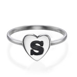 Yaffie ™ Custom Personalised Heart Initial Ring for You
