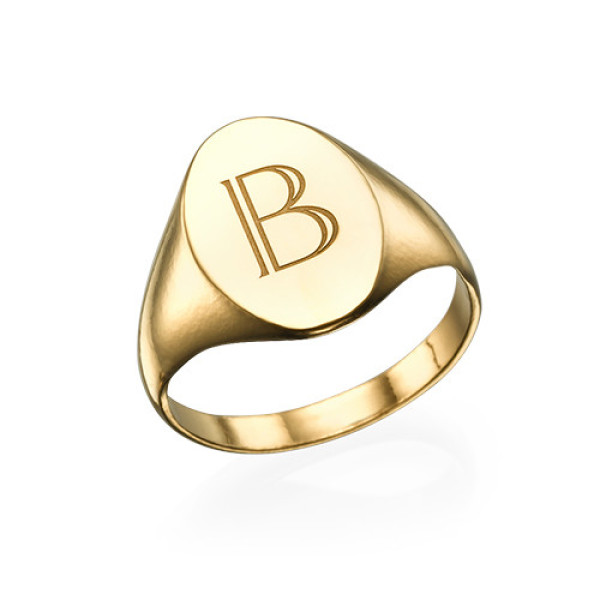 Yaffie ™ Custom Made Personalised Signet Ring with Initials