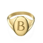 Yaffie ™ Custom Made Personalised Signet Ring with Initials
