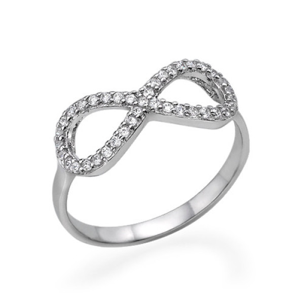 Yaffie™ Customised Infinity Ring with Cubic Zirconia Embellishments