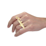 Yaffie ™ Custom Made Personalised Two Finger Name Ring