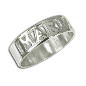Yaffie ™ Personalised Name Ring Engraved in English - Tailor-Made