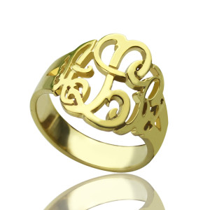 Yaffie ™ Custom-made Hand-drawn Monogram Ring Gifts with Personalization