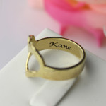 Yaffie ™ Custom Made Personalised Heart Couple Promise Ring With Name
