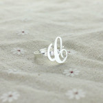 Yaffie ™ Customizable Carrie Initial Letter Ring - Personalised Design