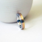 Yaffie ™ Crafted Personalised Striped Wedding Band for a Bespoke Touch