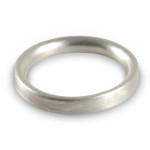 Yaffie ™ Custom Made Personalised 3mm Brushed Matte Flat Court Wedding Ring