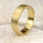 Yaffie™ Custom Mens Wedding Ring with Spun Silk Finish for Personal Touch