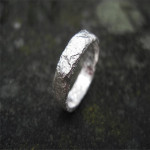 Yaffie ™ Custom-Made Personalised Slim Ring with Rocky Outcrop Design