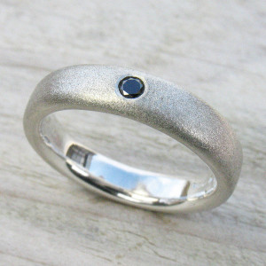 Yaffie ™ Crafted Custom Men Handmade Black Diamond Ring with Personalization