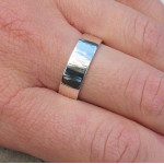 Yaffie ™ Custom Made Hammered Ring with Tree Bark Finish - Personalised