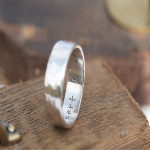 Custom-made Personalised Hammered Ring by Yaffie ™