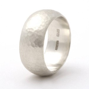 Yaffie ™ Custom Made Chunky Rounded Hammered Ring, Personalised