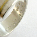Yaffie ™ Custom Made Chunky Rounded Hammered Ring, Personalised
