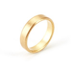 Yaffie ™ Custom Made Personalised Brushed Pillow Wedding Ring for Men