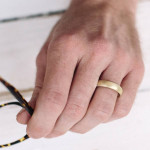 Yaffie ™ Custom Made Soft Pebble Wedding Ring for Men - Personalised Design