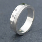 Customised Chunky Diamond Ring for Men - Handcrafted by Yaffie ™ with Personalization