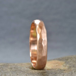 Yaffie ™ Customised Handcrafted Hammered Wedding Ring with Personalization