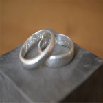Yaffie™ Custom Made Personalised Wedding Ring with Hammered Finish Handcrafted for You