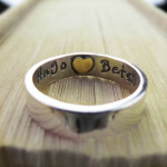 Yaffie ™ Custom Made Personalised Ring with Heart Imprint