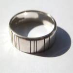 Yaffie ™ Customised Mens Oxidized Ring with Personalised Barcode