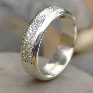 Yaffie ™ Custom Made Men Ring with Concrete Texture - Personalised