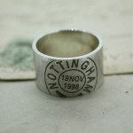 Yaffie ™ Custom Made Personalised Place and Date Ring for Men