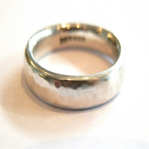 Personalised Mens Hammered Ring - Custom Made By Yaffie™