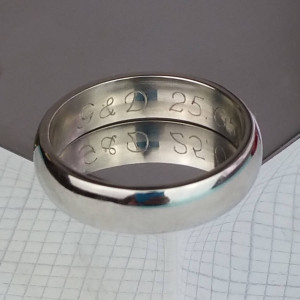 Personalised Gentlemans Wedding Ring With Personalisation - Custom Made By Yaffie™