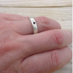 Yaffie ™ Crafted Custom Men Handmade Black Diamond Ring with Personalization