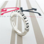 Yaffie™ Customised Thick Square Barcode Ring with Personalization