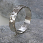 Yaffie ™ Customised Unisex Textured Band Ring - Handcrafted and Personalised
