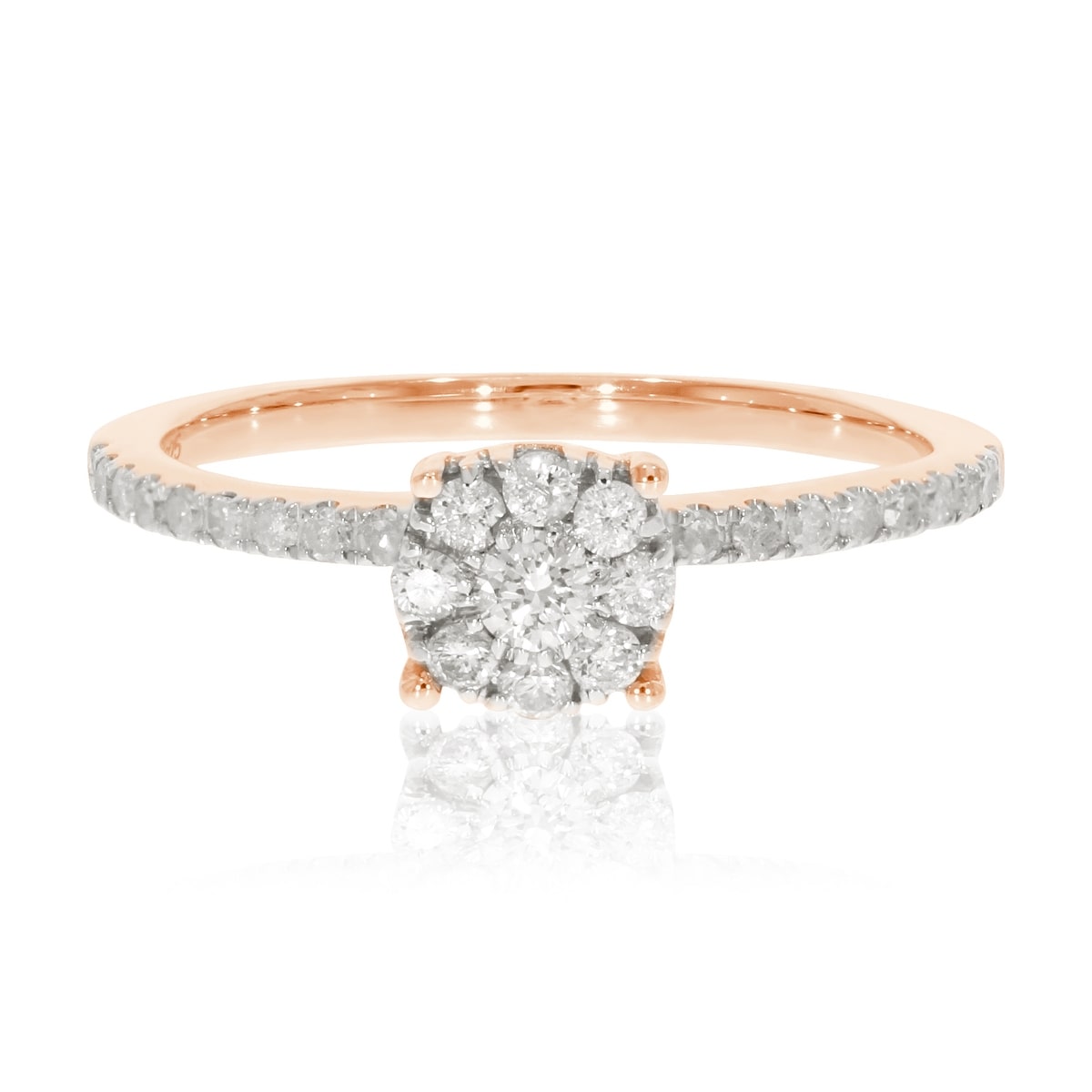Natural Diamond Engagement Ring - Yaffie 0.38 Ctw Classic Round Brilliant Cut
