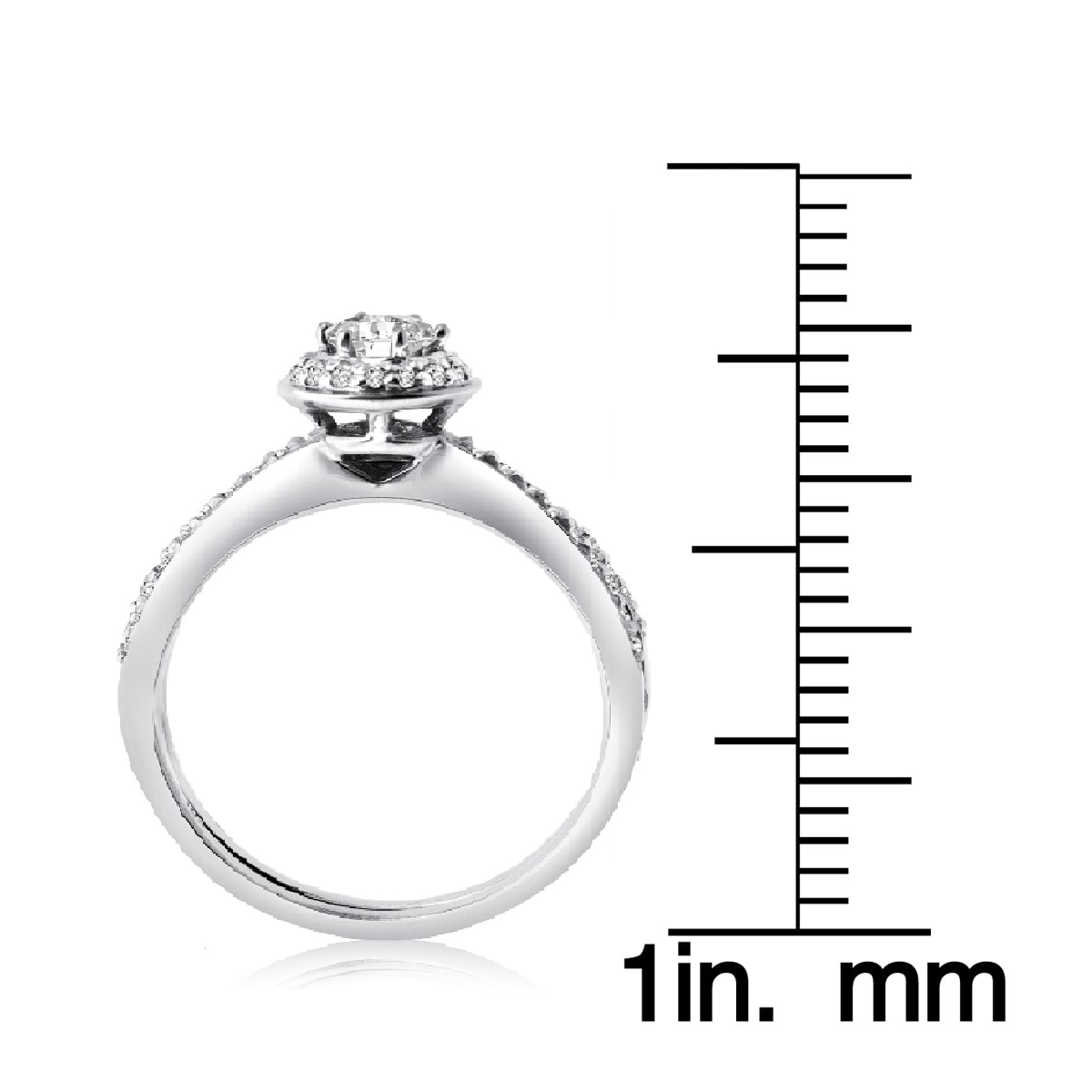 White Gold Diamond Bridal Ring Set with 1/2ct TDW Round-cut Gems by Yaffie