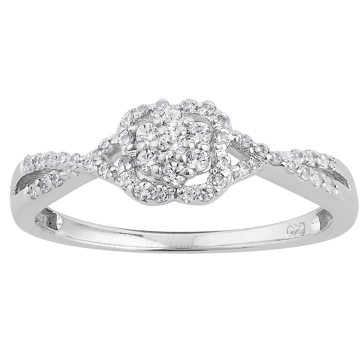 Promise in Style: Yaffie White Gold Diamond Clover Ring